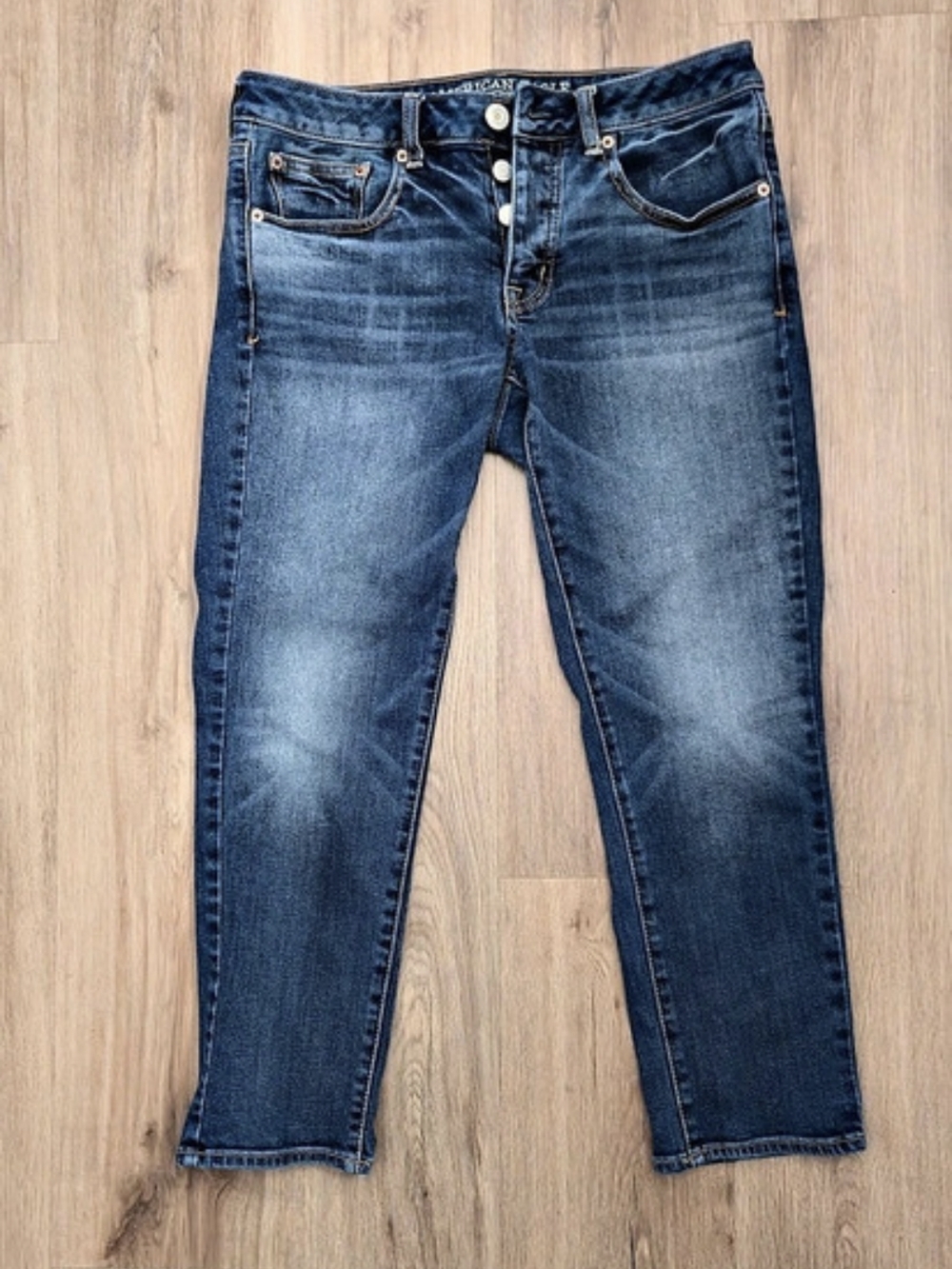 American Eagle "Boy Crop"22 Stretch Slim Jeans Blue Size 6